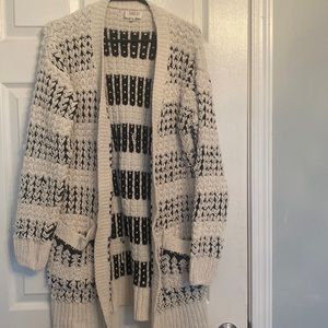 Navy and cream cardigan